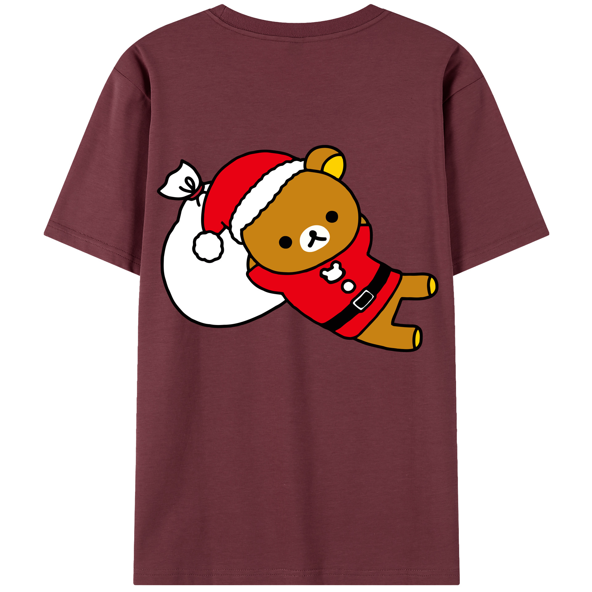 （画像用） リラックマ リラックマ キイロイトリ Rilakkuma Korilakkuma Kiiroitori 綿100％半袖Tシャツ（背面プリント）